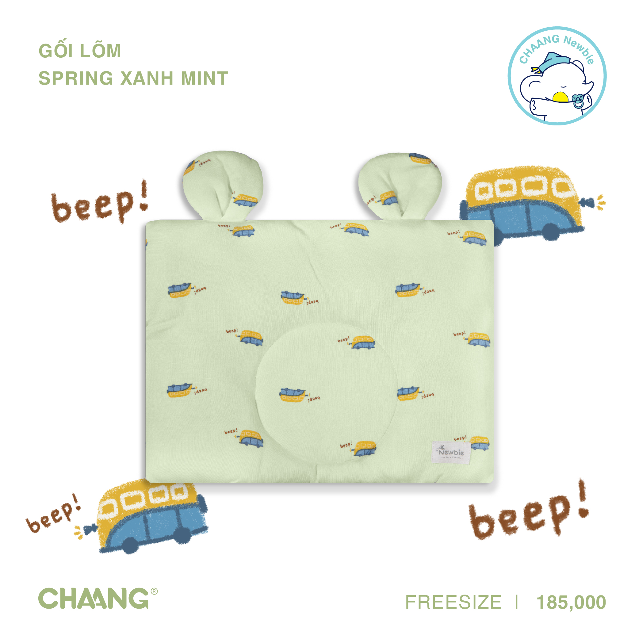 Gối lõm cho bé sơ sinh spring chaang
