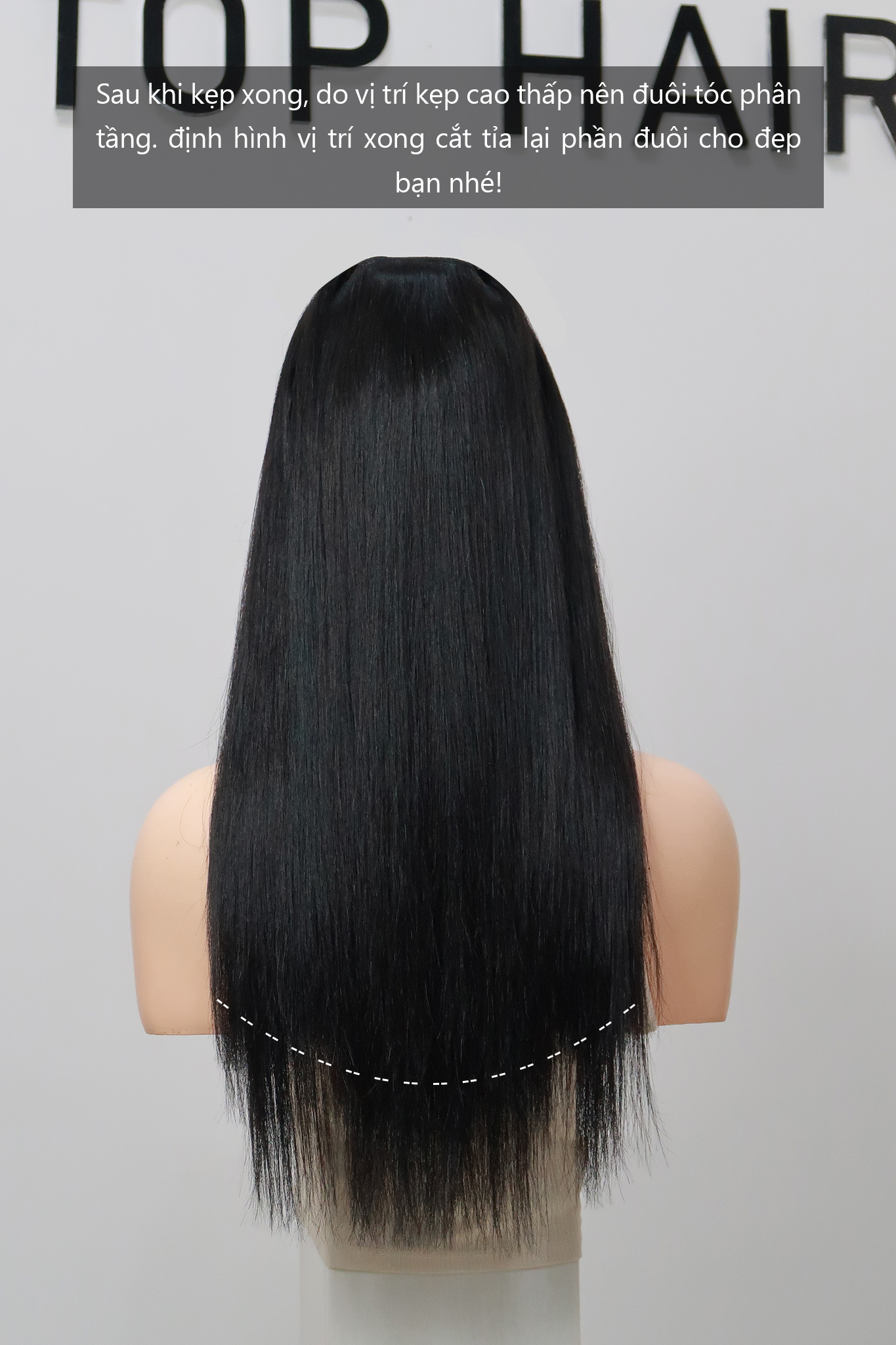 [50cm] Kẹp phím 100% tóc thật dài 50cm thẳng