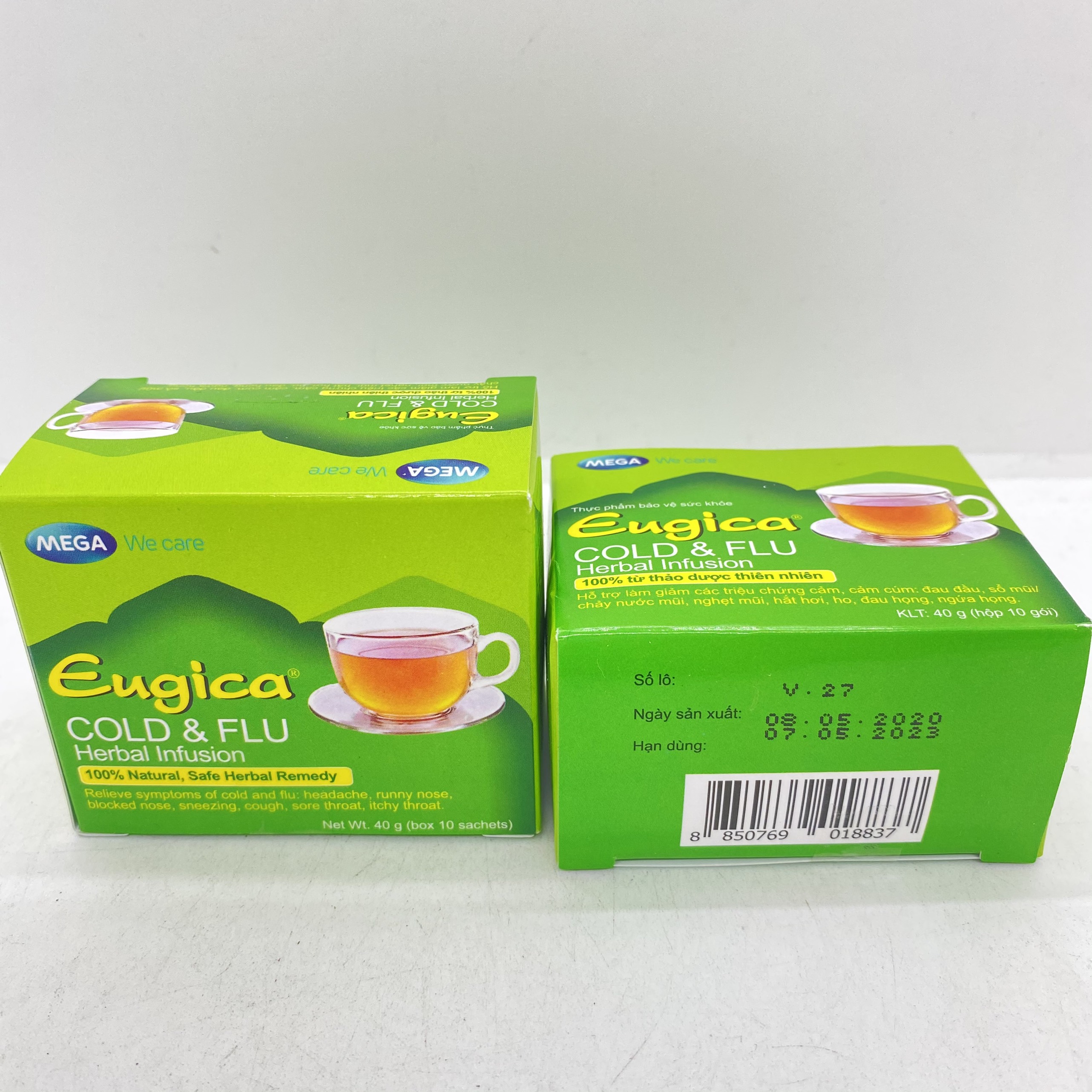 Trà Thảo Dược Eugica Cold & Flu - Hộp 10 Gói
