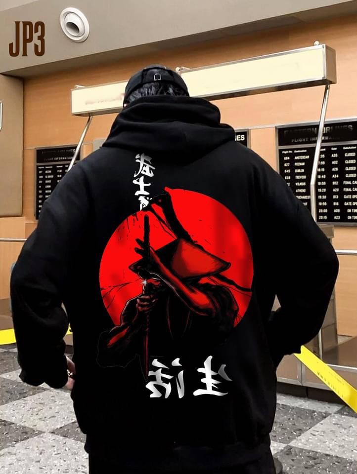 Áo hoodie unisex nam nữ sa.mu.rai có bigsize đến hơn 100kg vải nỉ ngoại cao cấp