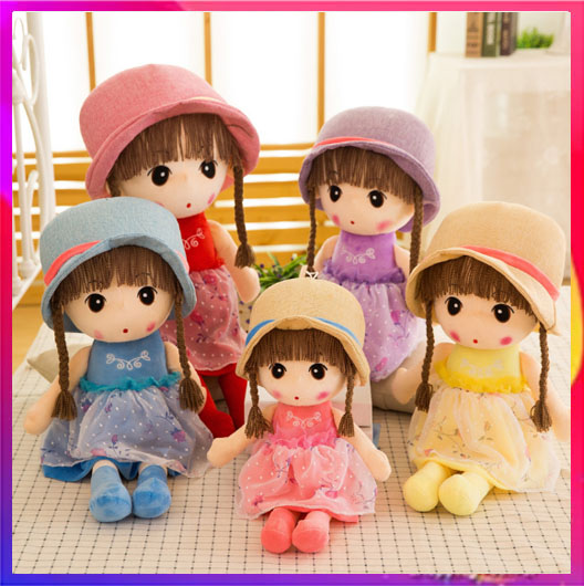 Búp bê váy hoa cao 45cm cao cấp hồng