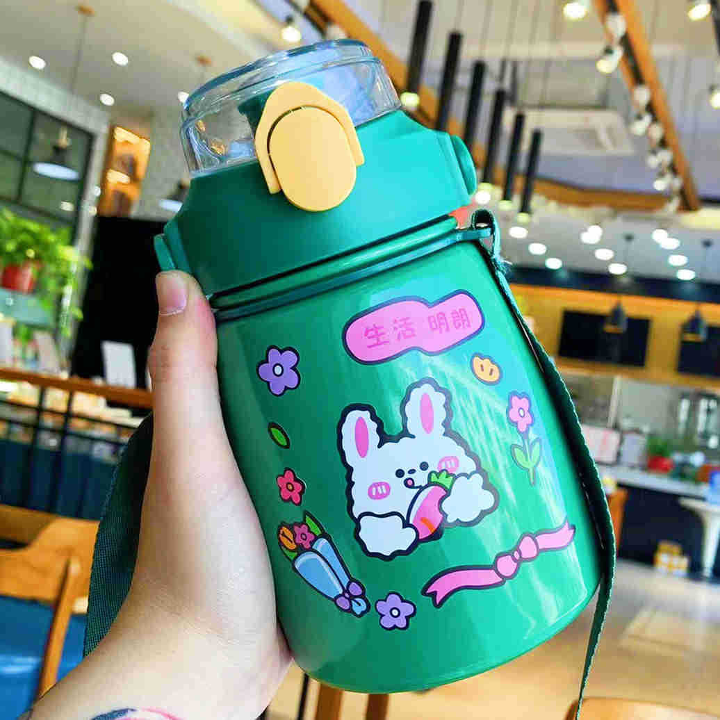 [HCM]Bình giữ nhiệt Bụng to INOX 304,Tặng kèm dây đeo + sticker, bình nước giữ nhiệt giữ nhiệt tốt, mẫu mã thời thượng cute, khóa an toàn