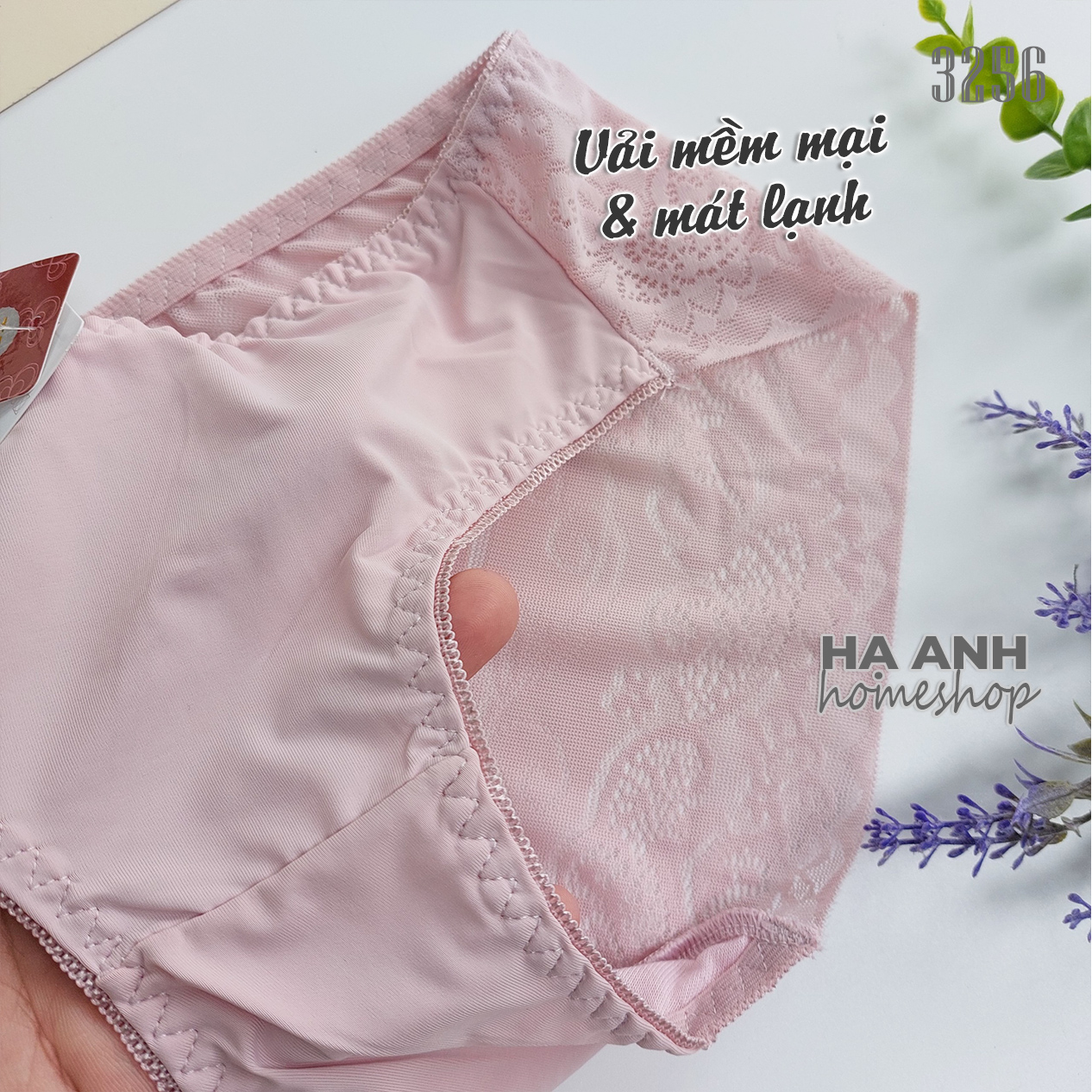 Quần lót nữ 3256 (45-56kg) - Thun phối ren đẹp mát