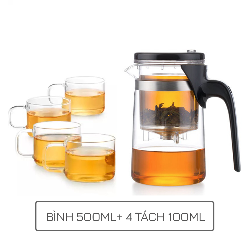 Bình lọc trà thủy tinh thông minh Samadoyo E01 0.5L