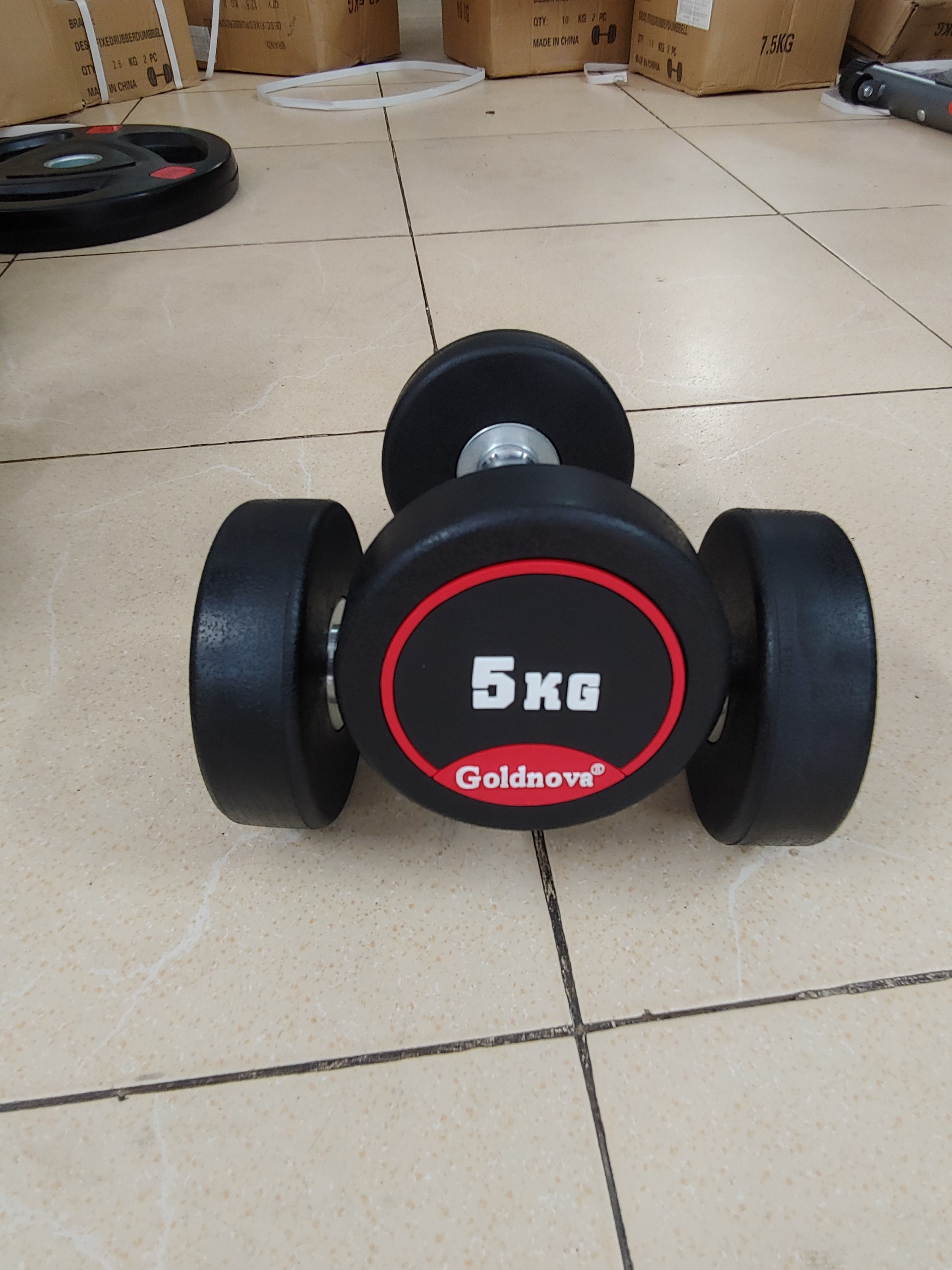 Tạ tay bọc cao su Goldnova loại 5kg (Giá bán của 1 cặp tạ tay)