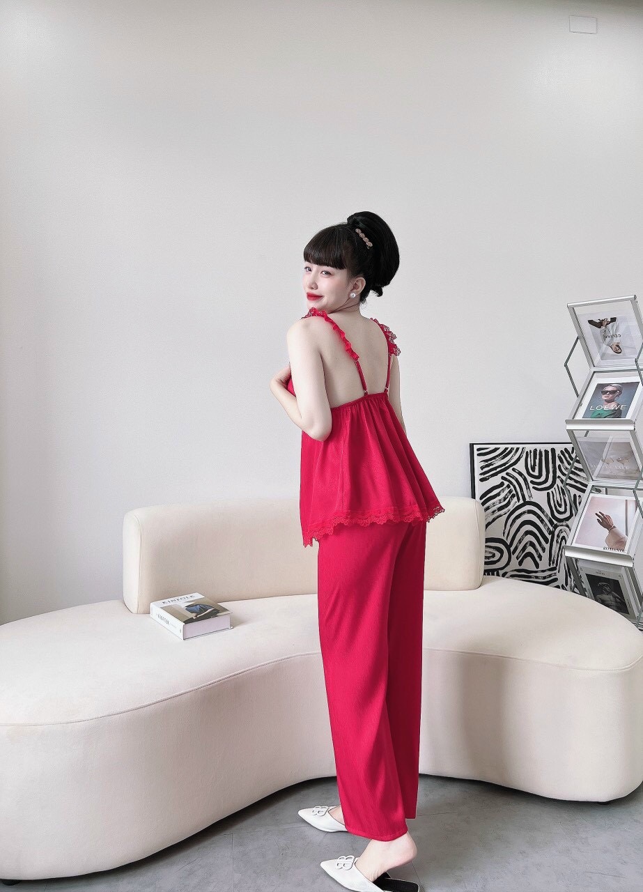 Sét bộ ngủ 2 dây ren quần dài TH