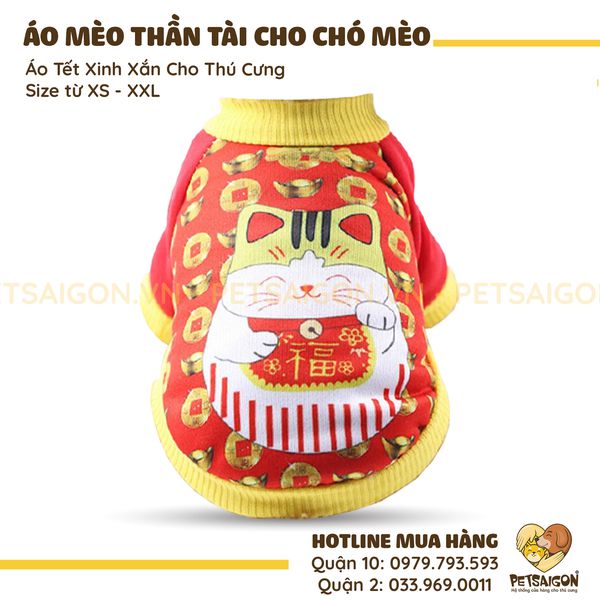 [ HCM ] ÁO MÈO THẦN TÀI CHO CHÓ MÈO