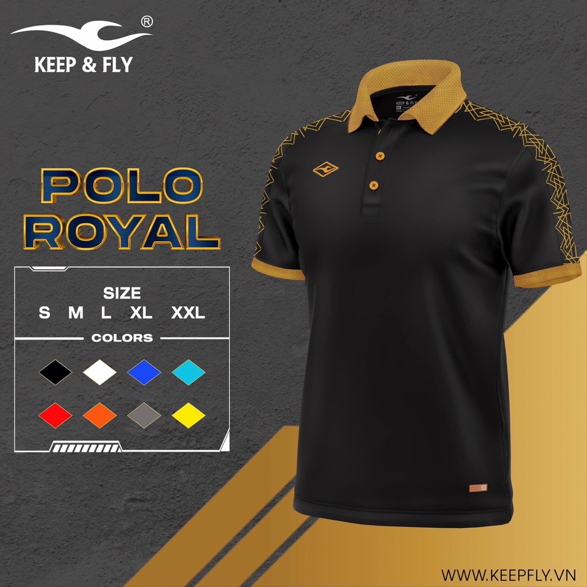 ÁO THỂ THAO CÓ CỔ POLO  KEEP & FLY 20 & 21