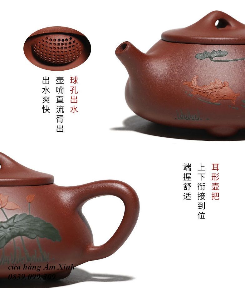 Ấm Tử Sa Nghi Hưng Thạch Biều 250 ml