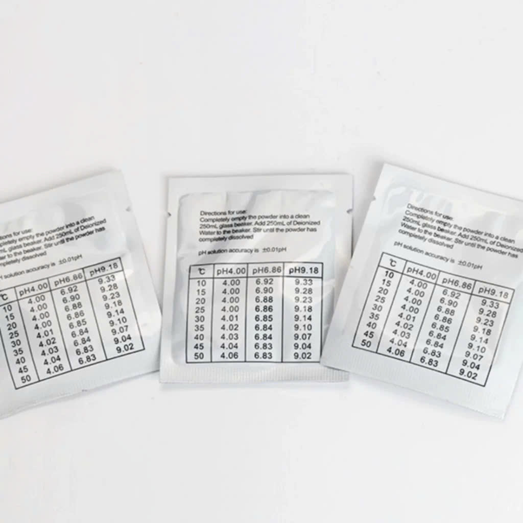 [HCM]Bột pha dung dịch chuẩn pH gồm 3 gói 4.00 (Hay 4.01) + 6.86 + 9.18 dùng cho bút đo pH