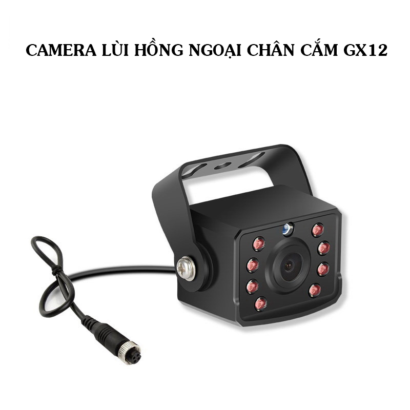 Camera lùi xe tải hồng ngoại cảm biến ánh sáng.Chân cắm GX12 hoặc AV