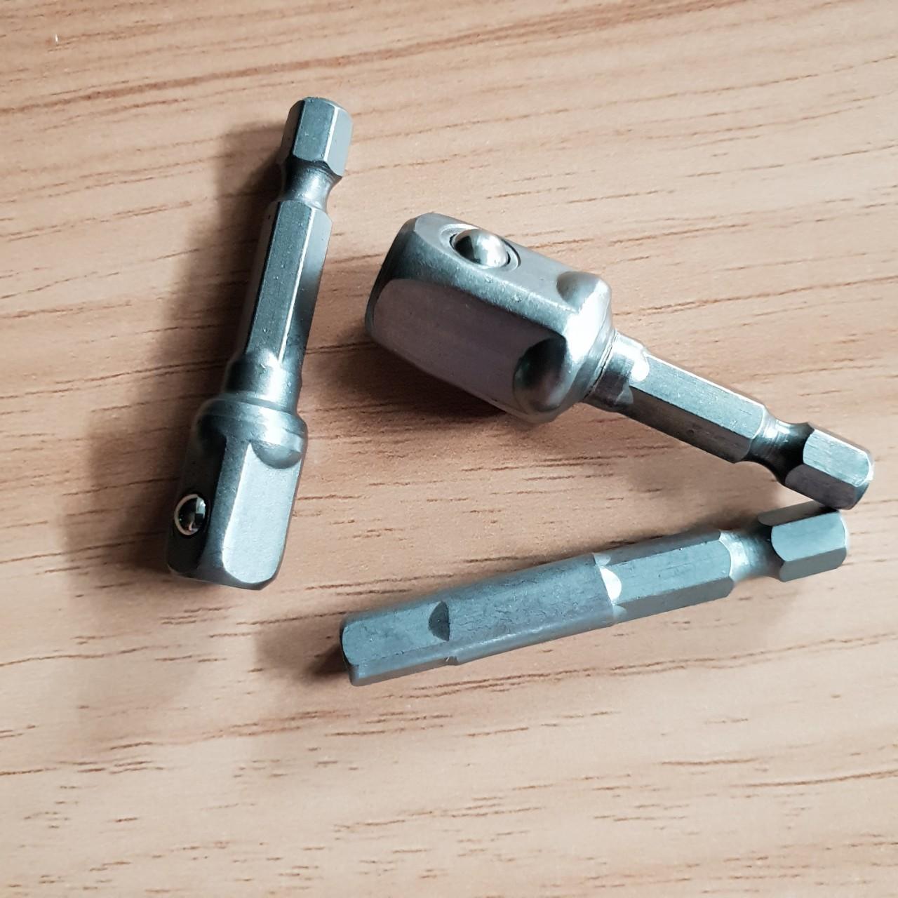 Bộ 3 đầu chuyển vặn khẩu cho khoan điện - pin chuôi lục giác