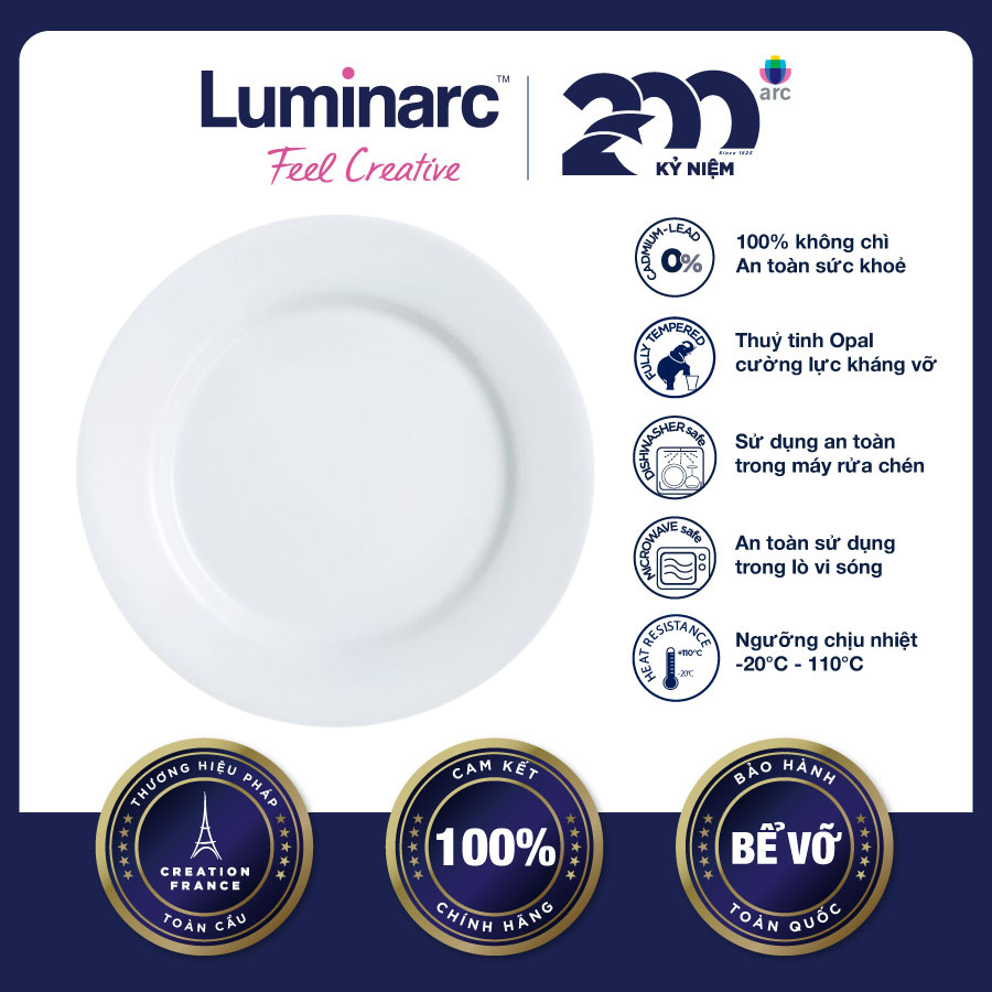 Bộ 6 Đĩa Thuỷ Tinh Luminarc Everyday