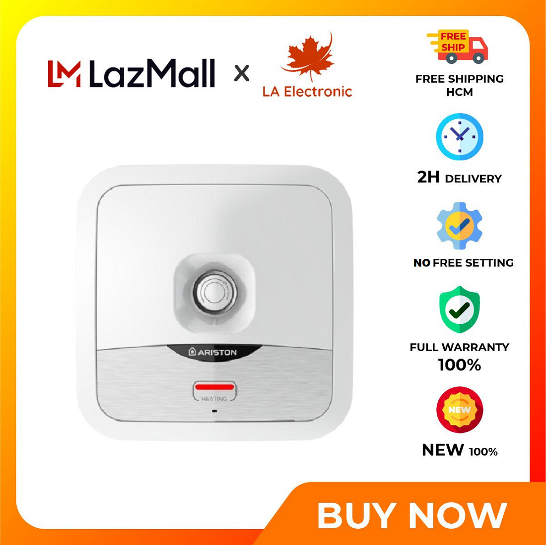 Máy nước nóng Ariston AN2 15 R AG+ 2.5 FE - Miễn phí vận chuyển HCM