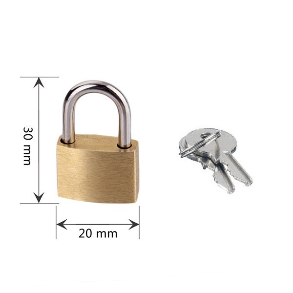 Ổ khóa vali mini đồng thau cao cấp chuyên khóa vali túi xách... 2 chìa
