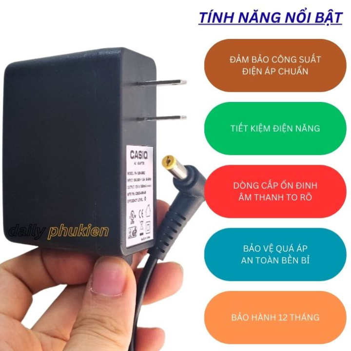 Adapter nguồn đàn casio CTK-481 9V 850mA