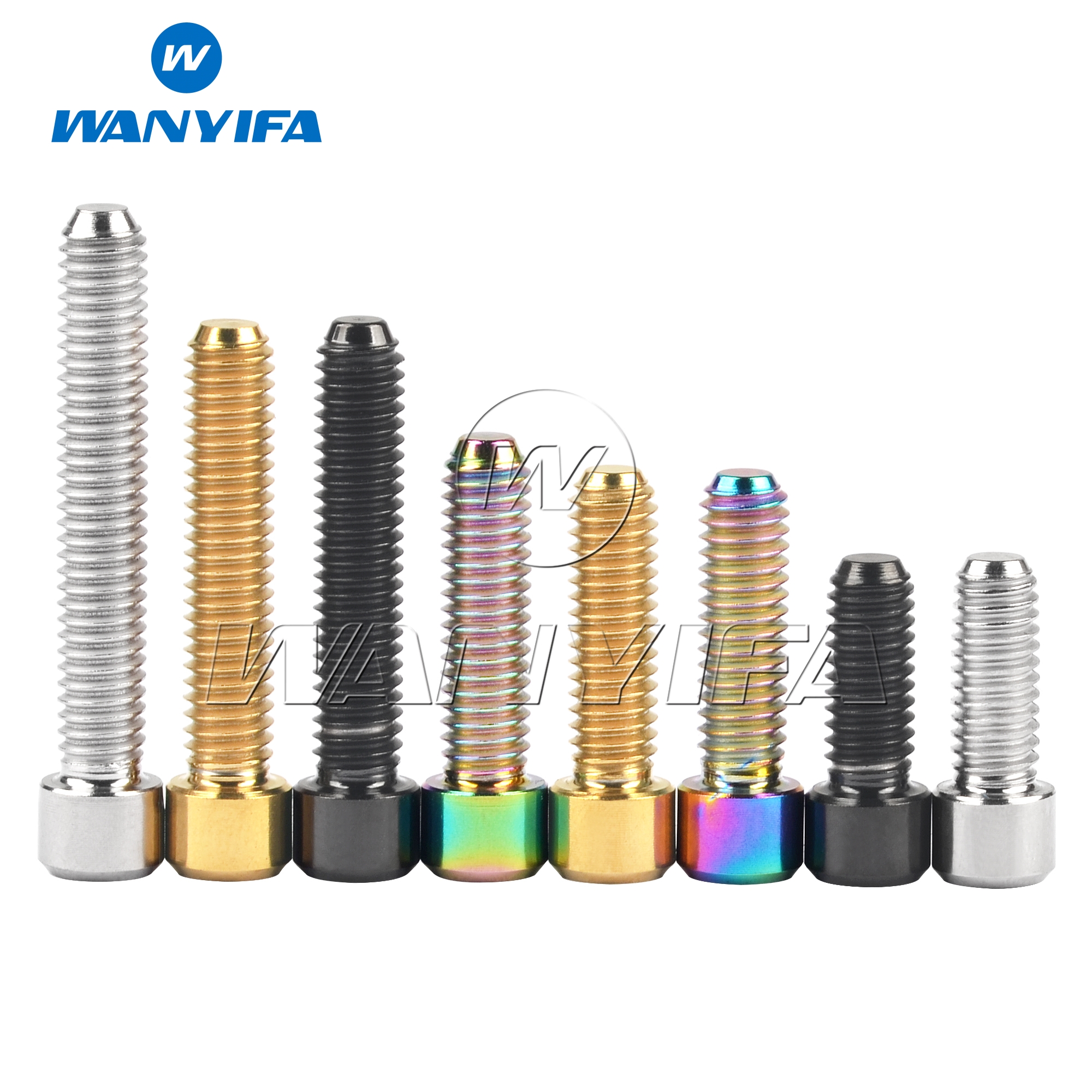 Wanyifa Bu Lông Titan M4x 10/13.5/15/ 20/ 25mmChốt Ổ Cắm Đầu Nhọn Nhỏ Cho Cùi Đề Sau/Trước Xe Đạp Bu Lông Điều Chỉnh H/L  Vít