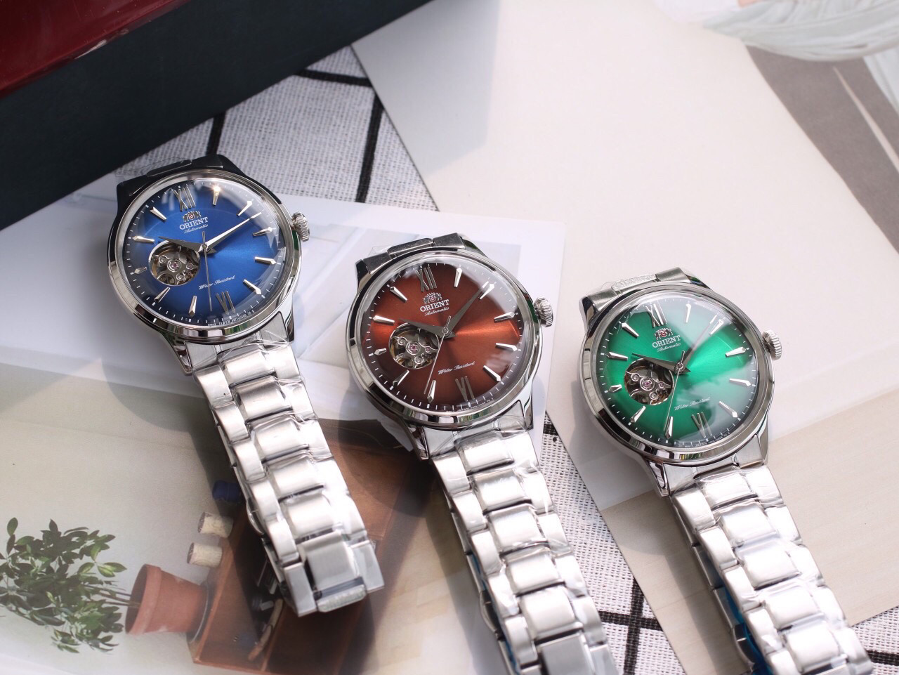 { RẺ VÔ ĐỐI }{ BẢO TÍN ĐỒNG HỒ SHOP SỊN LAZADA }  Đồng Hồ Nam Orient Automatic Lộ Tim Dây Kim Loại { GIAN BÁN BUÔN ORIENT SK SEIKO PATEK }