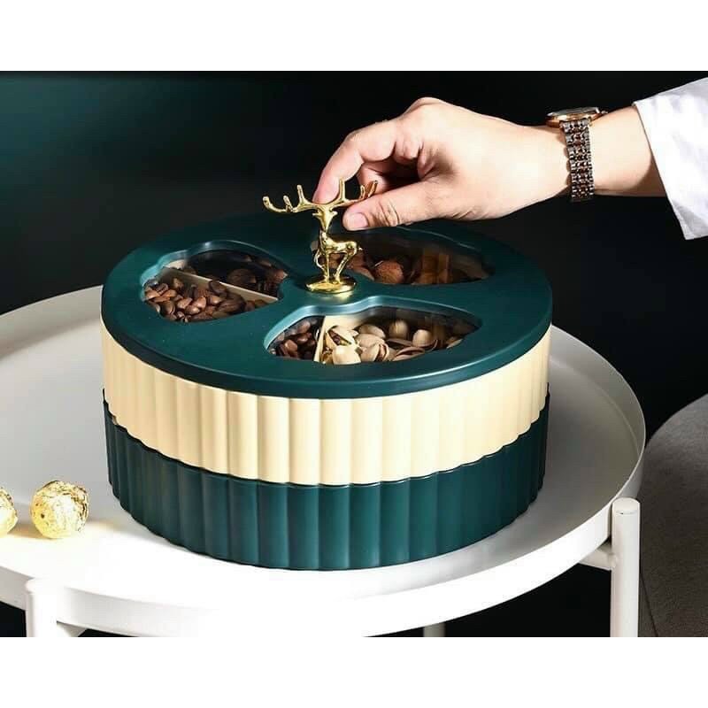 [HCM]khay mứt tết khay bánh kẹo 2 tầng cao cấp sang trọng hiện đại phong cách châu âu