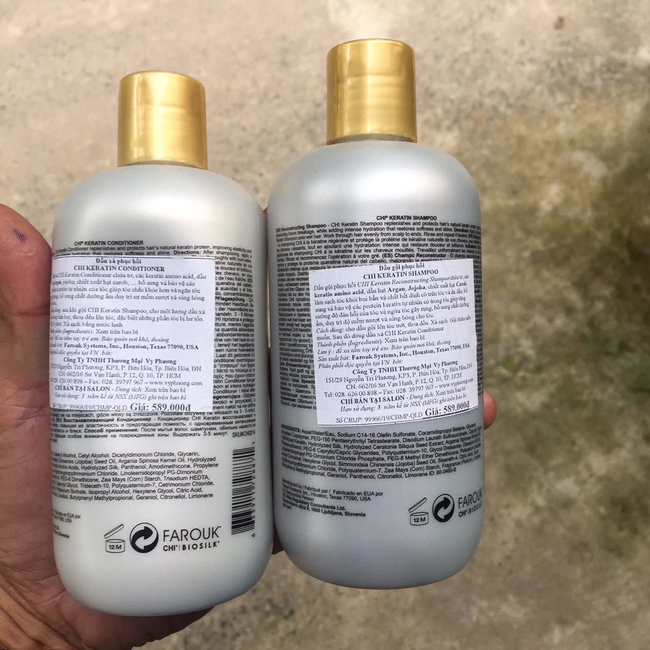 [HCM]Dầu gội xả CHI Keratin Reconstructing Mỹ dành cho tóc khô xơ (2x335ml)