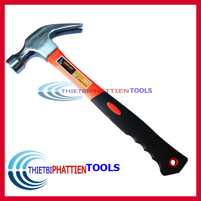 [HCM]Búa đóng đinh Búa nhổ đinh CENTURY 16oz (700g) cán nhựa ĐỎ Mã SD-BD-16 Thép Cao Cấp