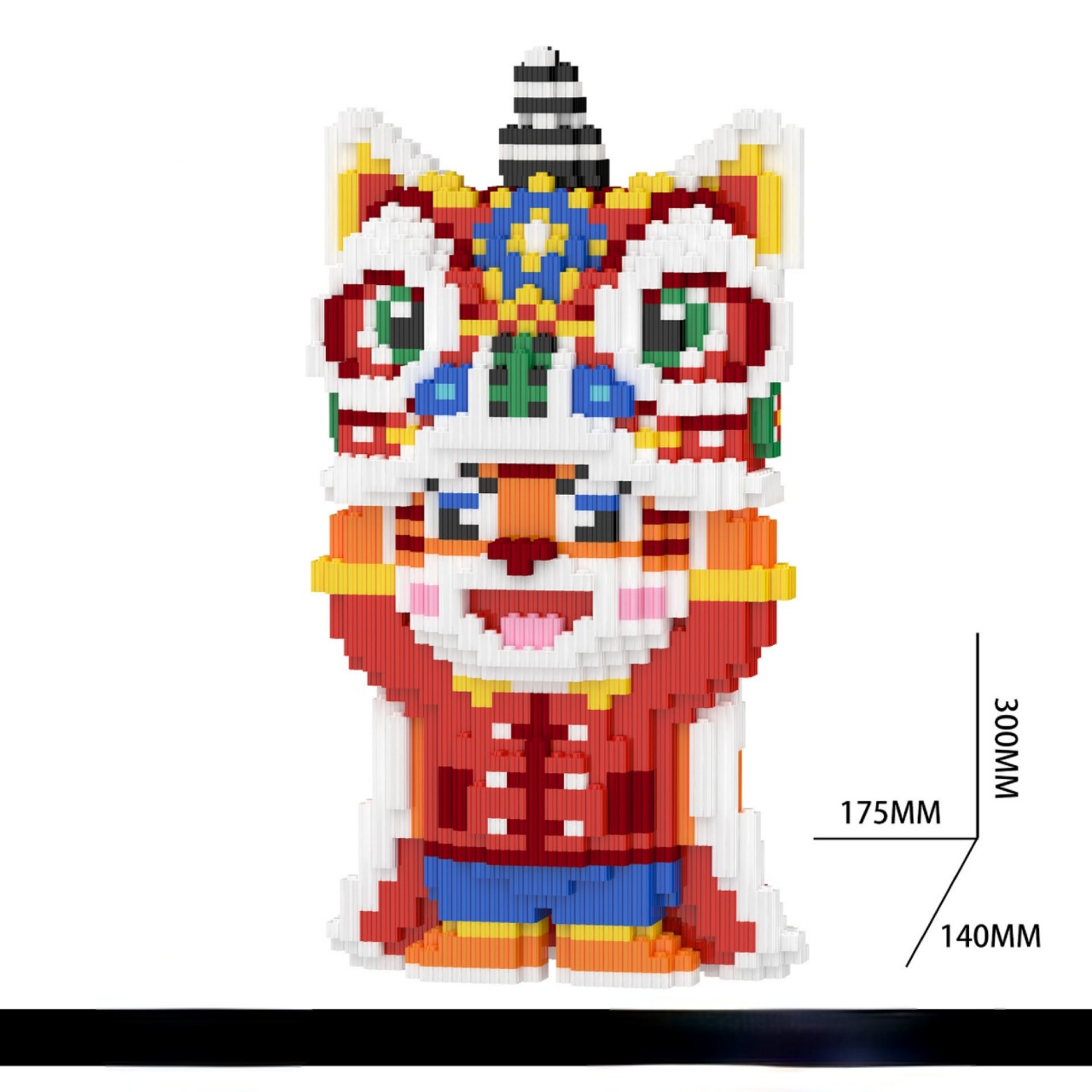 Lắp ráp mô hình lego HỔ CON múa Kỳ Lân xizai 30cm nanoblocks Kỳ ...