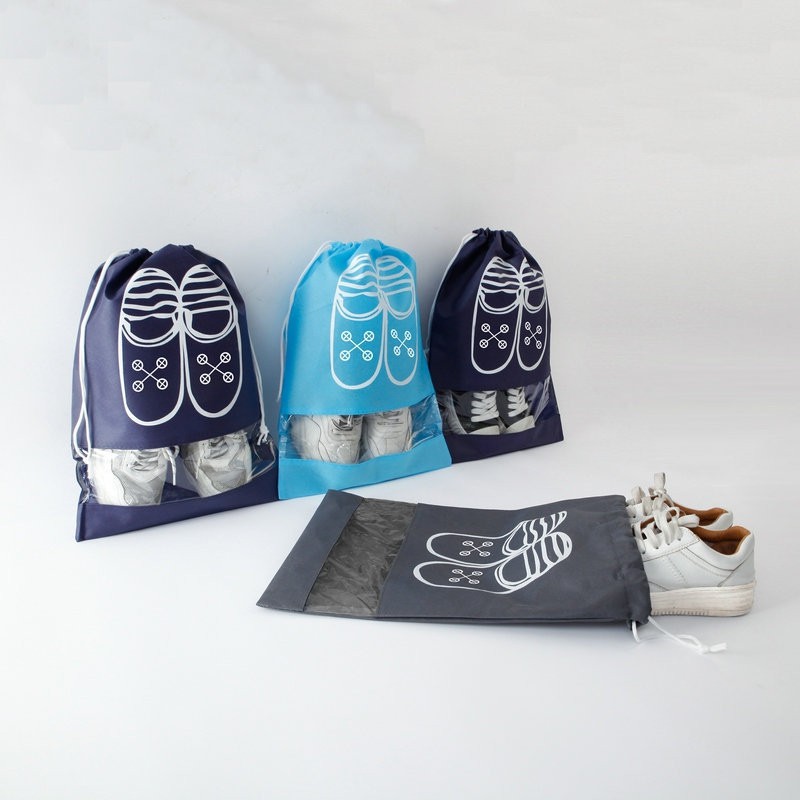 Combo 5 túi đựng giày chống bụi hoặc đi du lịch, đi đá bóng (kích thước túi 44*32cm)- Túi Đựng Giày Dép Du Lịch, Quần Áo, Đồ Dùng Cá Nhân Chống Nước Chống Bụi Bẩn (44x32cm)