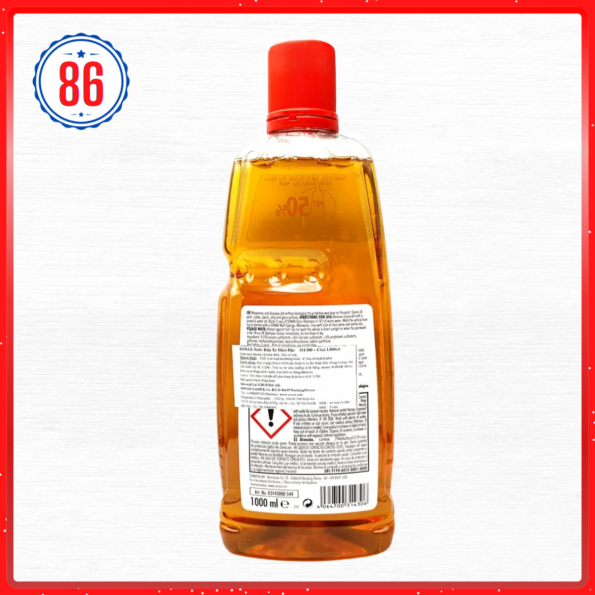 [HCM]Nước Rửa Xe Sonax Gloss Shampoo 1lit
