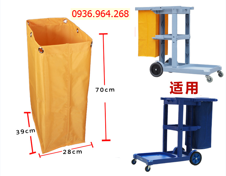 [ Túi Vải Thay Thế ] Xe Dọn Phòng Khách Sạn, xe làm phòng khách sạn