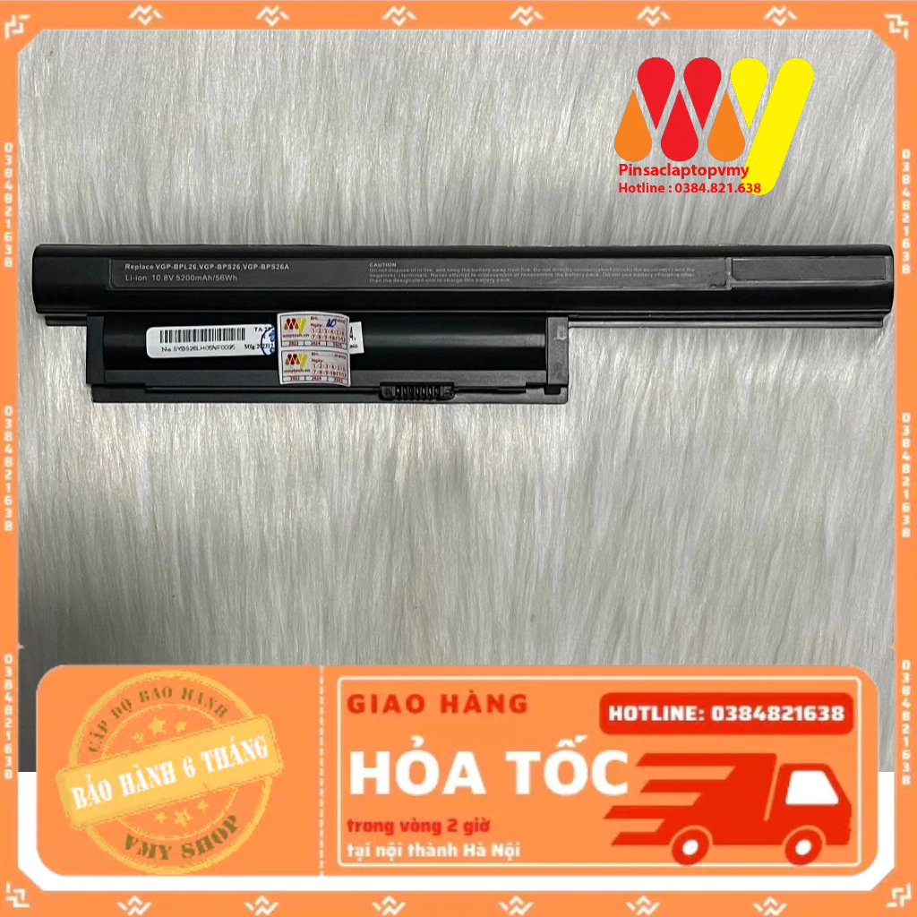 Pin laptop sony vaio vgp-bps26 vgp-bps26a sve15 sve1511fxs sve151d11l vgp-bpl26 vgp-bpl26a bps26
