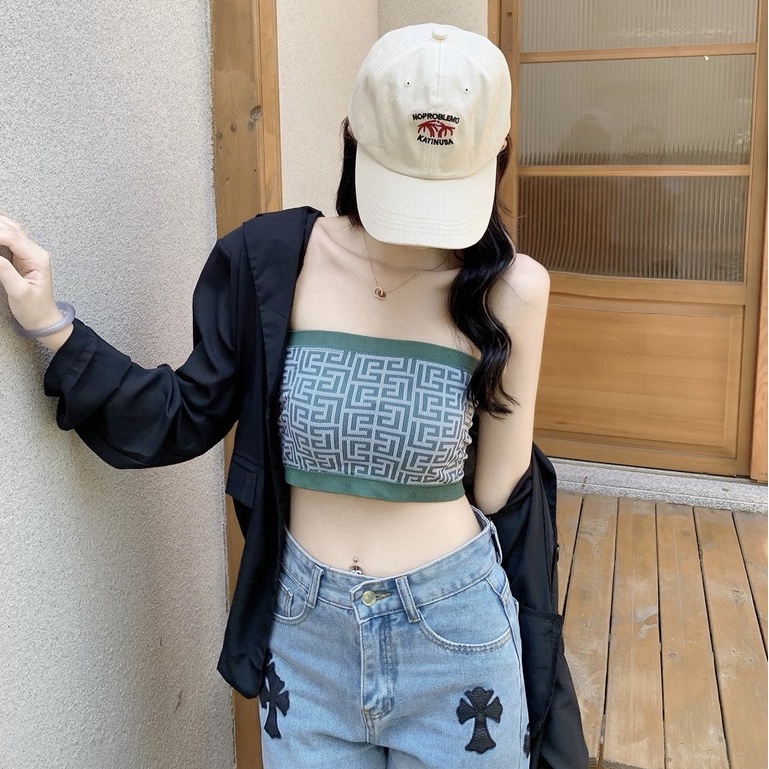 Áo bra cotton bra không dây có mút đệm nâng ngực 1397