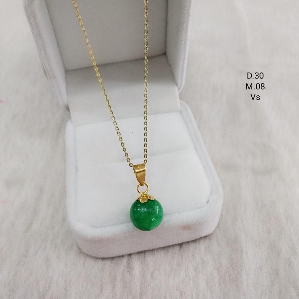 Dây chuyền vàng 10k đá phong thủy