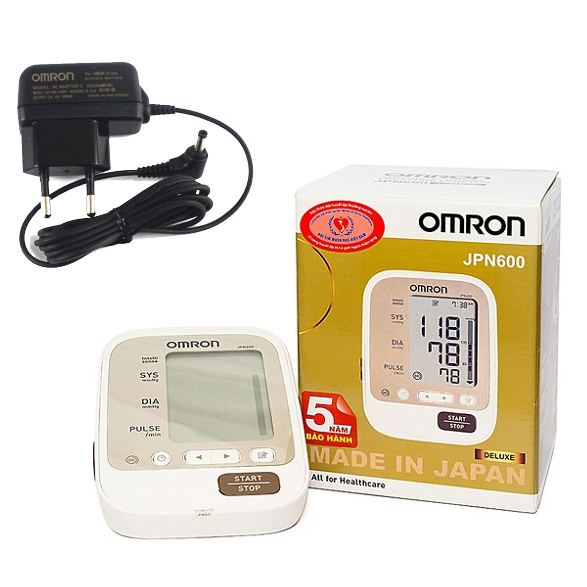 [hcm] máy đo huyết áp omron ( số 1 tại nhật ) dùng cho gia đình máy đo huyết áp mini cao cấp đến từ thương hiệu arm style tặng kèm dây nguồn cốc sạc. bảo hành 5 năm 9