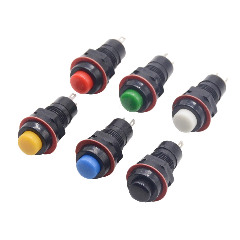 Nút Nhấn Nhả - Nút Reset 10mm DS-213 (thân nhựa)