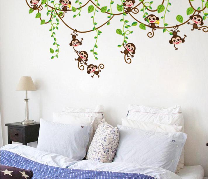 [HCM]Decal trang trí Dây leo Khỉ