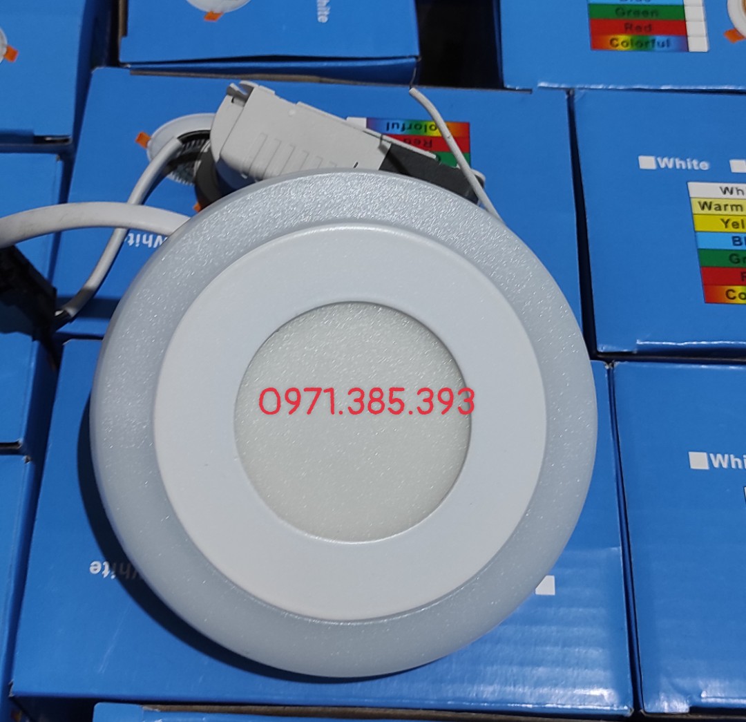 Đèn led âm trần 6w (3+3) 3 chế độ sáng- đèn led âm trần mỏng