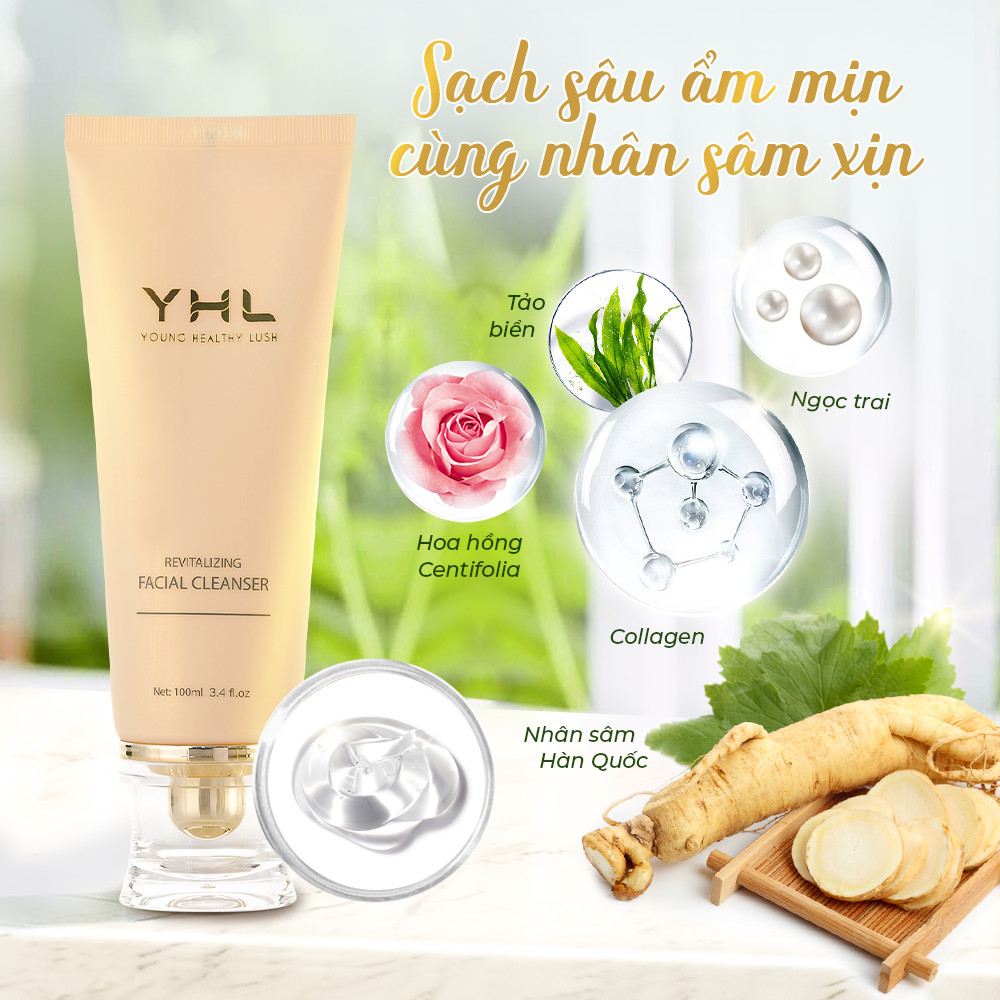 Sữa rửa mặt nhân sâm tảo biển YHL