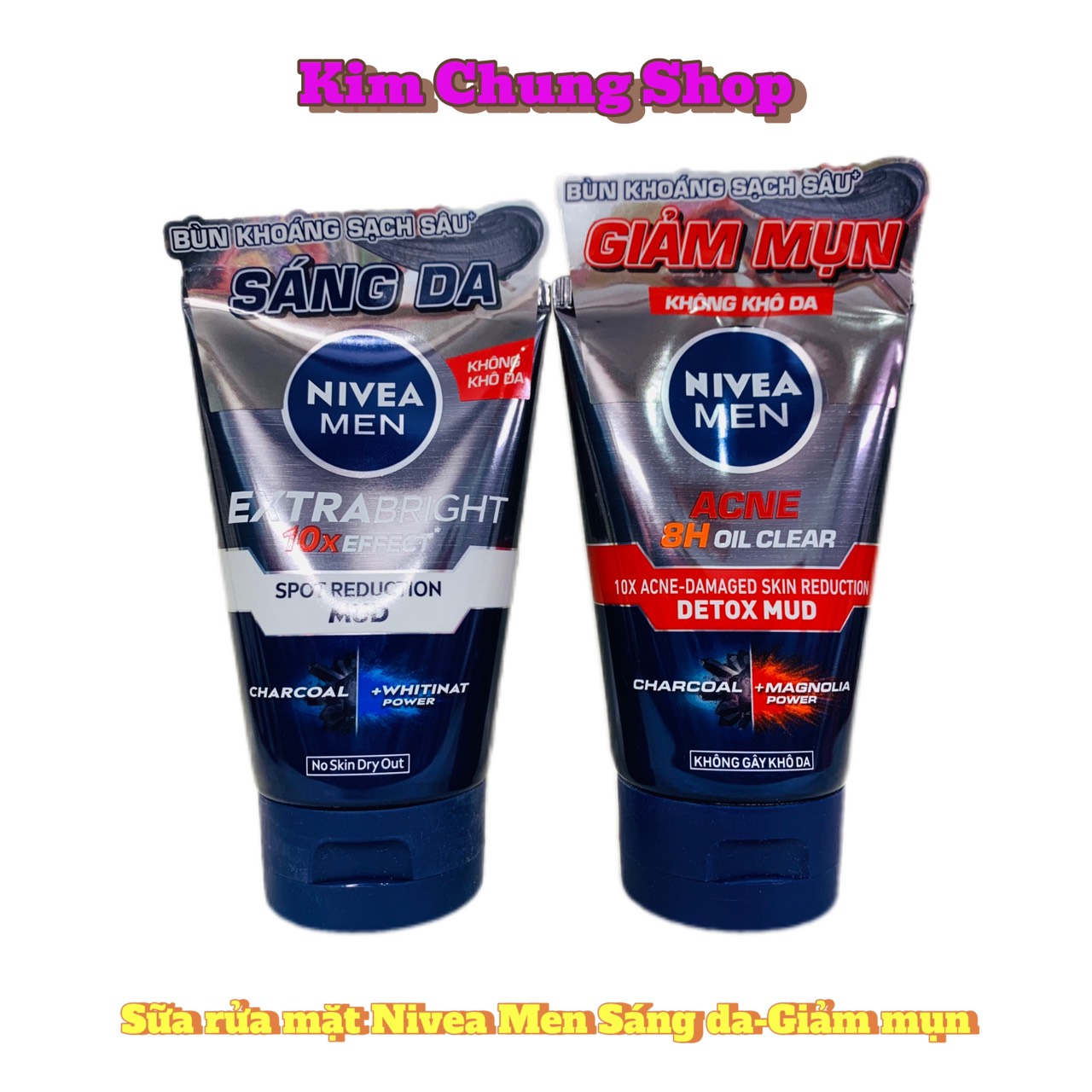 Sữa rửa mặt Nivea Men tuýp lớn 100g (Sáng da, sạch nhờn, giảm mụn)