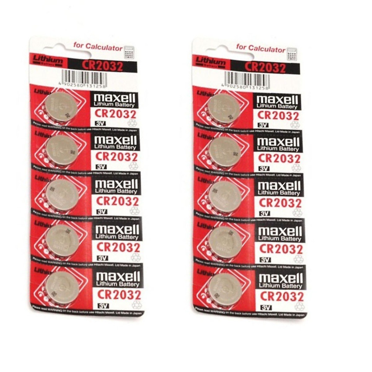 Vỉ 5 viên pin Maxell dòng cao cấp CR2032