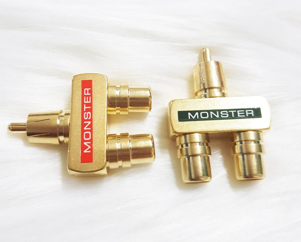 Bộ 02 Jack chia AV 1 ra 2 Monster (chân thẳng)