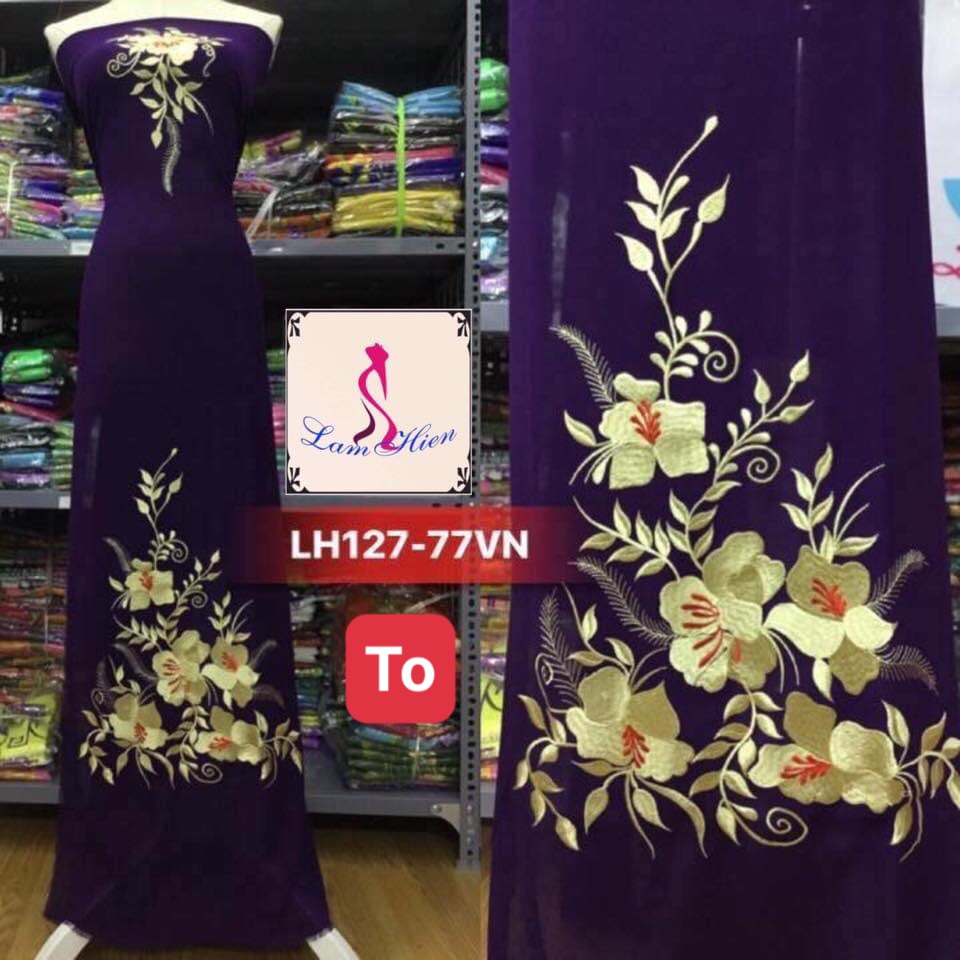 Vải áo dài thêu ( 200k giảm còn 139k/áo) LH127