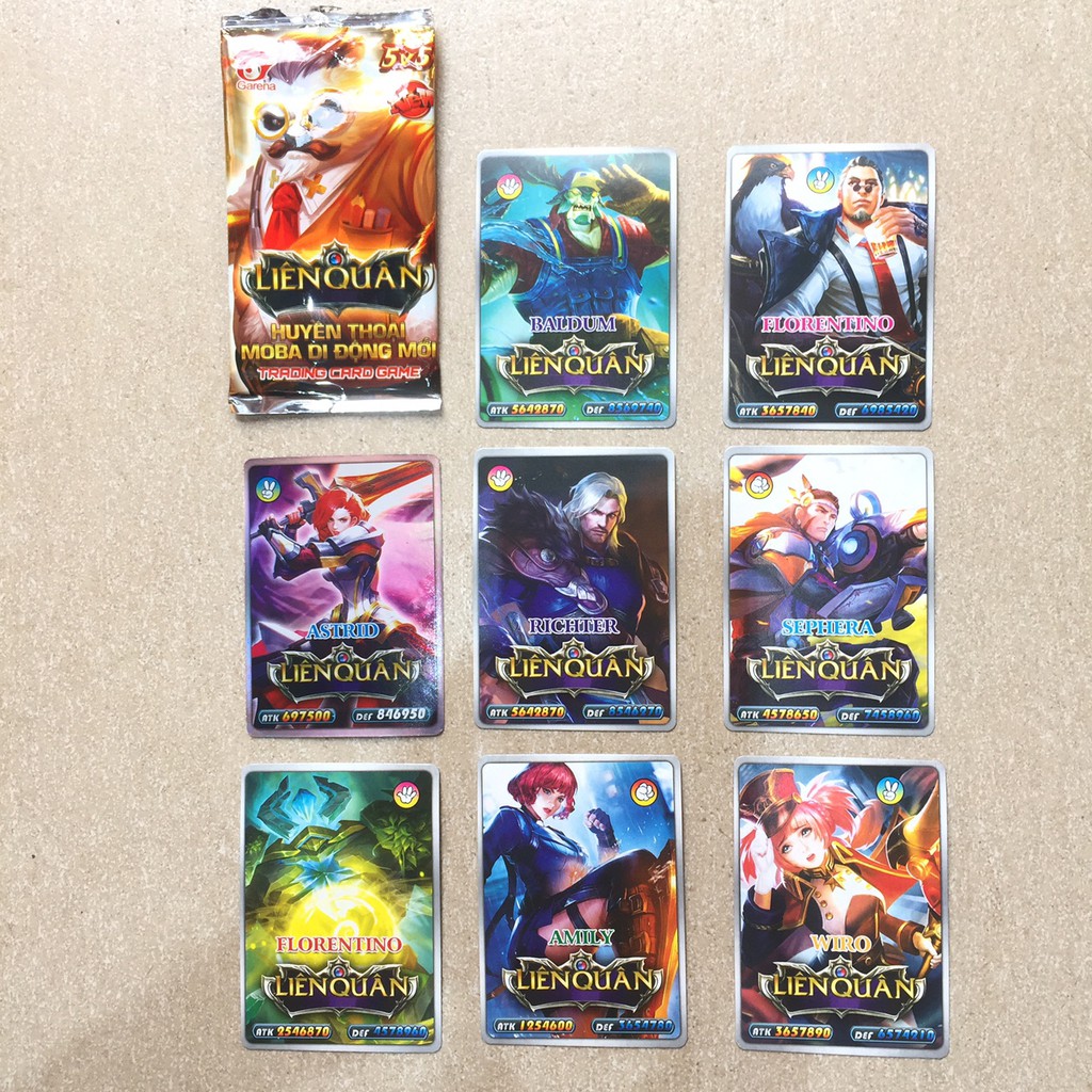 1 Gói thẻ bài liên quân, pokemon