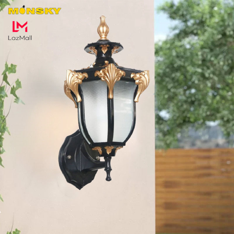 Đèn tường MONSKY SOLAS kiểu dáng cổ điển trang trí cột cổng, hành lang cao cấp (0153).