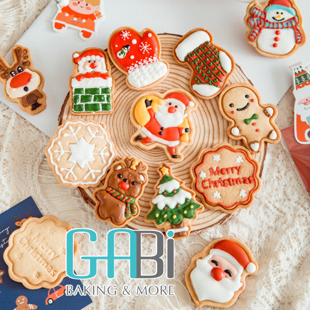 Khuôn nhấn cookie lò xo Noel 4 hình