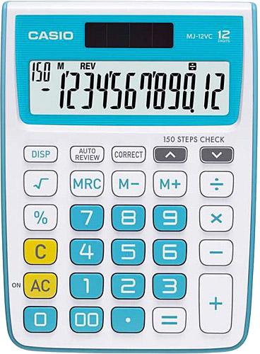 [HCM]Máy tính bỏ túi Casio MJ-12VC-BU (Xanh dương)