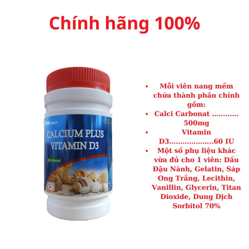 [HCM]Calcium Plus Vitamin D3- Mediphar USA