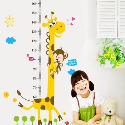 Thước đo chiều cao trẻ em decal dán tường 1183