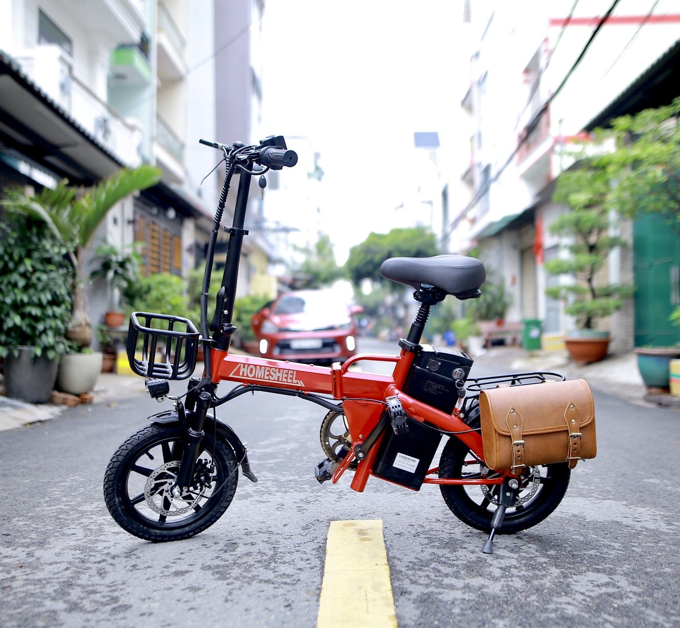 Túi da treo xe đạp Homesheel chống nước