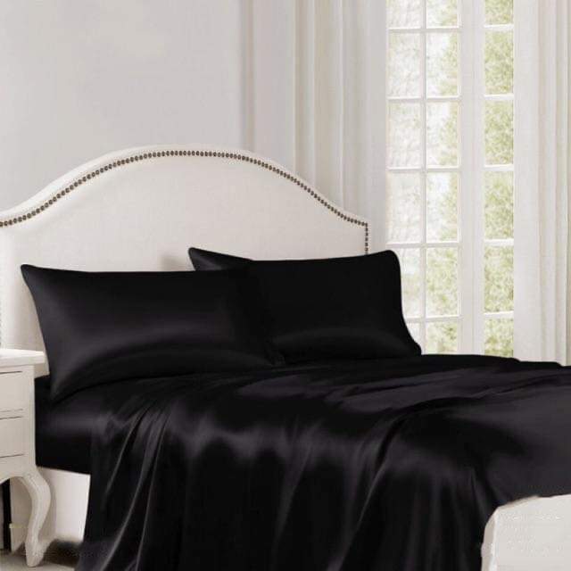 🔥Get 5 ️ off⃣0 ️⃣% Off🔥Thai Tuan silk garment class 1 high quality, super nice product, large size fabric without any joint. Full 4-piece set includes 1 sheet, 2 pillow cases 1 bolster cover fitted sheet with mattress topper above 20cm-dyed fitted sheet