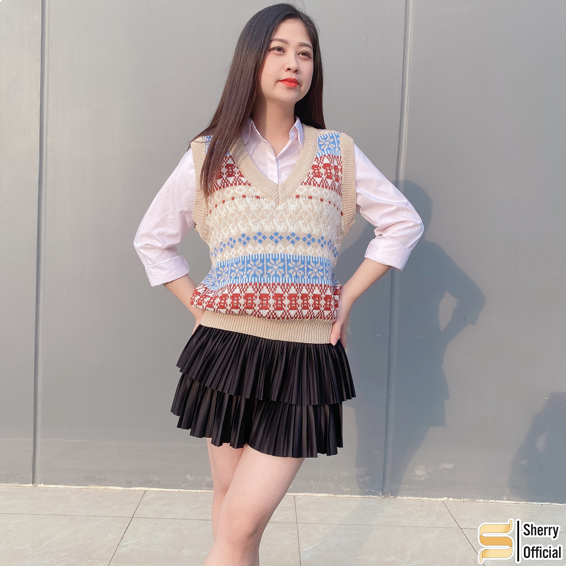 Áo len gile nữ Thổ Cẩm siêu ấm